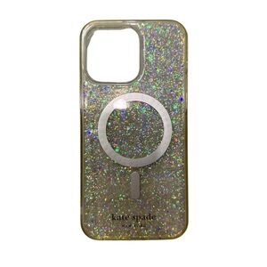 Kate Spade Gold Glitter Phone Case for iPhone 15 Pro Max